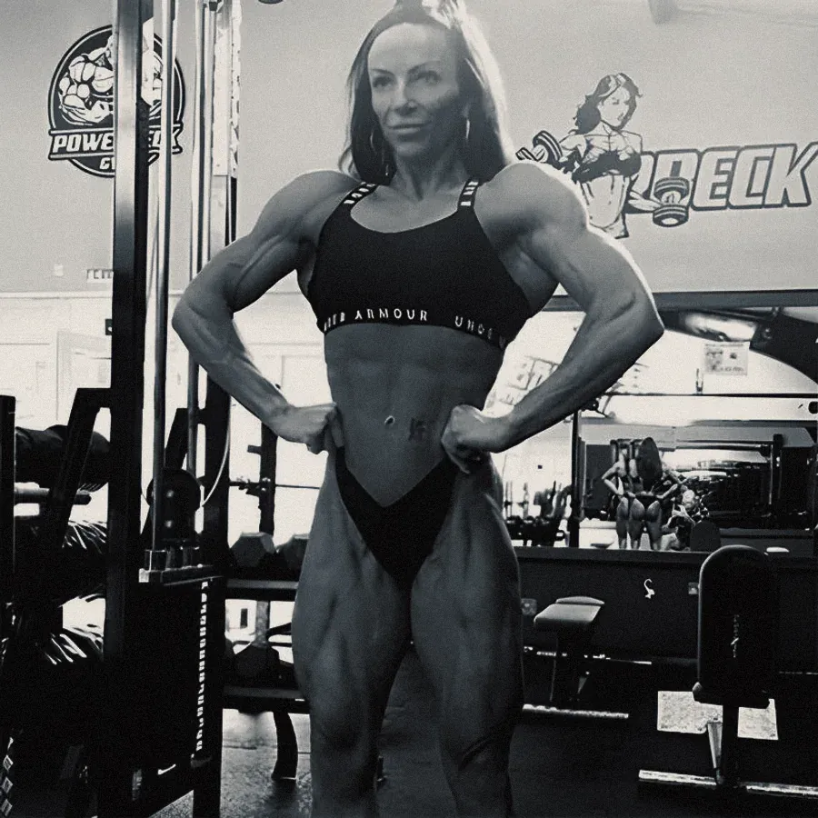 Jayne Tingle in the gym